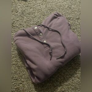 Purple hoodie with buttons